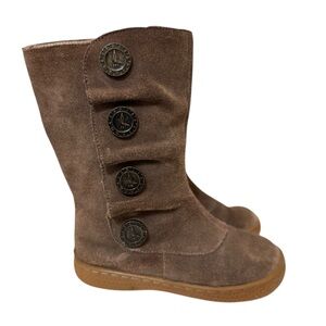 Livie & Luca Tiempo Barefoot Minimalist Kids Suede Leather Boots Honeycomb Sole
